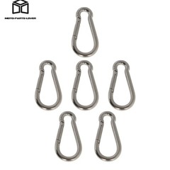 264 Lbs Spring Snap Hook Carabiner Clips 304 Stainless Steel , Set Of 6