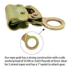 Climb Dual Rope Grab, Alloy Steel, Safety Protection for Heavy Industry, Roof…