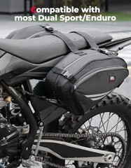 KEMIMOTO Motorcycle Saddlebags with Rain Covers Compatible with Dirt Bike Dual