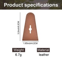 KURUGEILI 2pcs Archery Recurve Bow Limb Protector Leather Tip Guard Brown