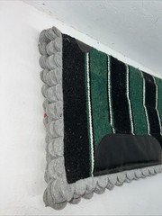 New Green Plaid Navajo Felt Scalloped Saddle Pad 30×30 #89-482 Pad-23