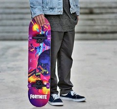 Fortnite Maple Deck Complete Skateboard ABEC-5 Bearings Non-Slip Grip 31 in