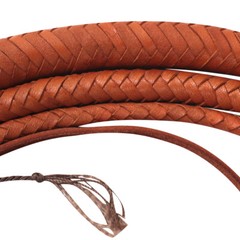 BULL WHIP 04 T0 12 Feet long 16 Plaits Cow Hide Tan Leather CUSTOM BULLWHIP