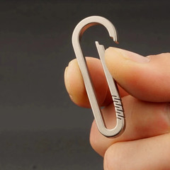 1PCS Multifunctional Titanium Alloy Metal Keychain Quick Release Carabiner Buckl