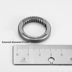 EDC Titanium Alloy Porable Keychain Ring Carabiner Key Belt Waist Hanging Buckle