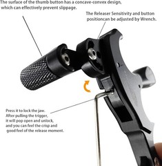 Lightweight Archery Thumb Release Aid – 3 or 4 Finger Option for Optimal Control