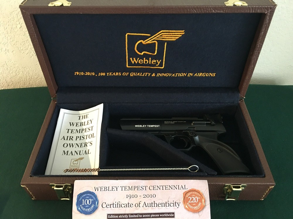 Limited Edition Webley & Scott Tempest Centennial Air Gun Pistol .22 – Scarce