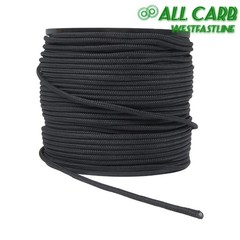 1/4in×500ft Nylon Solid Braid Rope High UV Abrasion Resistance Industrial Black