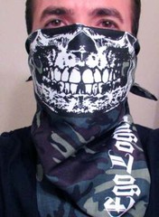 SKULL FACE BANDANA ARMY BANDANA CAMO MASK PAINTBALL SHIELD WOODLAND CAMOUFLAGE