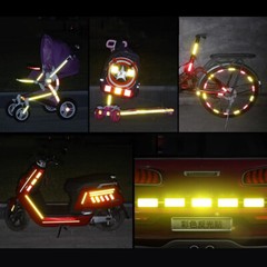 Car Motorcycle Reflective Stickers Reflective Tape Safety Warning Decal 3cm*8cm