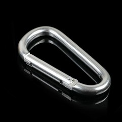 50PCS Aluminum Carabiner Key Chain Clips Hook 3″ Large D Shape Spring Snap Lot