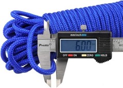 Nylon Rope, 100 Feet Blue Nylon Rope, 1/4 Inch Solid Braided Rope Thick Strong