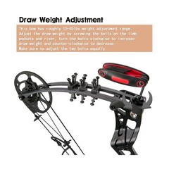 Youth Compound Bow Set 15-45 Lbs for Teens and Beginner, Package with Archery…