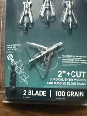 Rage Hypo 2 SlipCam 100 Grain 2 Blade Broadheads 3 Pack + Practice Head New