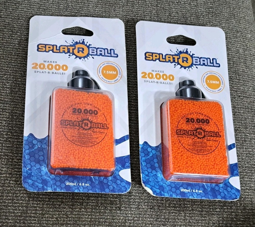 Lot of 2 Splat-R-Ball Orange Ammo 7.5mm Brand New 40,000 rounds total Free Ship