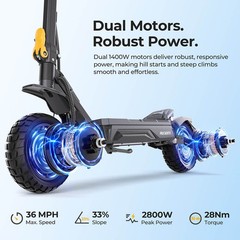 Ausom Gosoul 2 Pro Electric Scooter Dual Motor 48V 18Ah 1400W*2 E-Scooter&E-bike