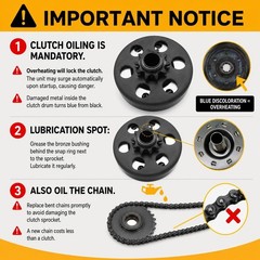 Centrifugal Clutch 5/8″ Bore 11 Tooth #35 Chain Kit for Mini Bike Go Kart
