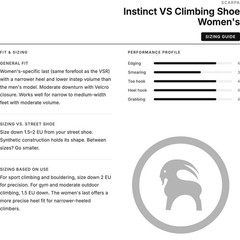 Scarpa Instinct VS Climbing Shoe – Women’s