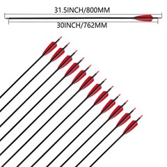 30 Carbon Arrows Hunting Arrows with 4 Shield Shaped Turkey Feathers Spine 400 f