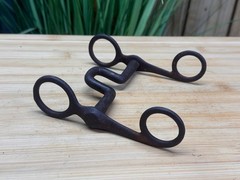 Vintage Short Shank Ported Western Small Horse Pony Bit ~ 4 1/2″ Mouth