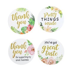 500 White 1.5″ Round Self Adhesive Assorted Words STICKERS Crafts DIY Labels