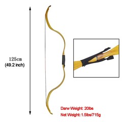 Traditional Recurve Bow and Arrow Set Longbow Handmade Mongolian Horse Bow Ta…