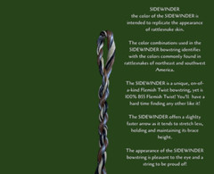 B55 Flemish Twist Bowstrings – 16 Strand – Hybrid – “SIDEWINDER” – Choose Length