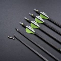 6-PACK 30″ Pure Carbon Arrows Spine 300/350/400 Archery Outdoor Hunting Target