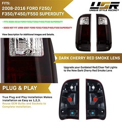 USR DEPO 08-16 SuperDuty Dark 08-16 F250/F350 SuperDuty Smoke/Red Tail Light