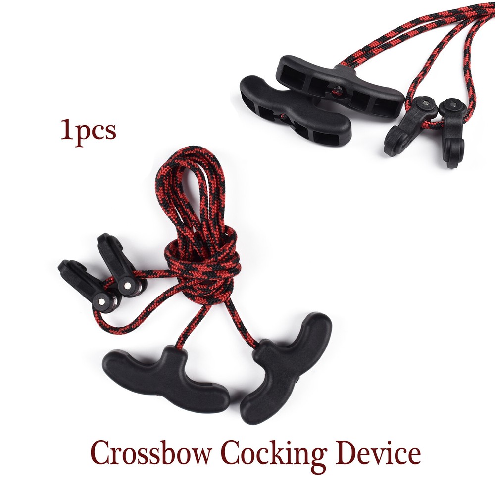 Archery Crossbow Cocking Aid Rope Device Tool Cocker Double Handle Strings 1PCS