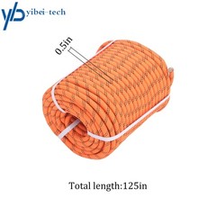 1/2 in ×220′ 48 Stranded Braided Rope Breaking Strength 5174 Pounds Orange Black