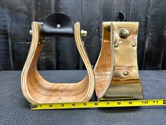 Brass Bell Stirrups 3″, 4″, 5″ / Ranch Saddle / Roping