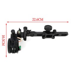 Archery Bow Sight 5-pin 0.019»Optical Fiber Micro Adjustment CNC Compound Bow