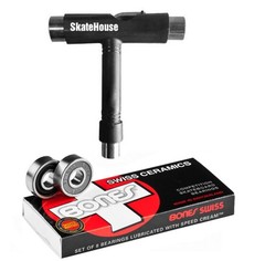 Genuine Bones Swiss Ceramic Skateboard Bearings (8mm)-Choose Your Accessories!!