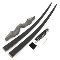 60″ Takedown Longbow 20-60lbs RH LH Archery Hunting Target Shooting Black Hunter
