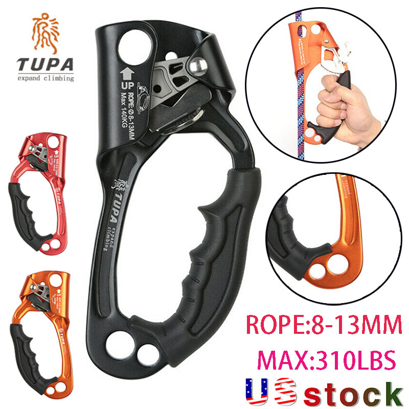 Hand Ascender Rock Climbing Tree Arborist Rappelling for 8~13mm Gear Rope