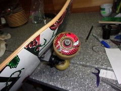 H55 Vintage large skateboard about 31 inches Thunder Team spitfire Rohd marvel