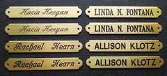 SADDLE PLATE 2 1/2″ x 3/8″ Custom Engraved Solid Brass Bridle or Brow