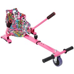 Hoverboard Go-Kart Seat Attachment Fits 6.5″ 8″ 10″ Hoverboards, Pink