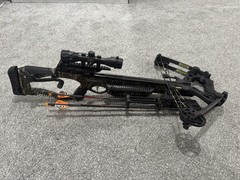 Barnett Crossbows Whitetail Hunter STR 9 Camo Crossbow w/ Scope & Lumen-Arrows