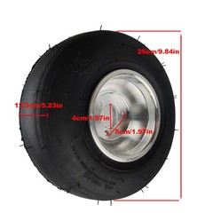 1/2X 10×4.50-5 Go Kart Front Slick Wheel Rim Tire 5″ Drift Trike Racing Cart ATV
