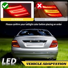 Left Side Tail Light Assembly Compatible with 2011-2014 W204 C250 C300 C350