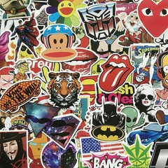 100 Pack Vinyl Skateboard Stickers Bomb Luggage Laptop Graffiti Decals Lot Cool