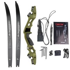 62″ Takedown RecurveBow ILF 19″ Riser 210FPS 30-60lb Limb Archery Hunting Target