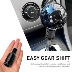 Gear Shift Knob Adapter, M12x1.25 Aluminum Alloy Shifter Knob 1 PC Black