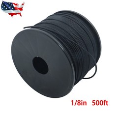 1/8in×500FT Black Nylon Rope Braid High UV and Abrasion Resistance Industrial