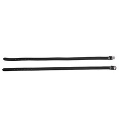 50cm Black 1 Pair Lengthen For Spur Straps Leathers With Stainless Steel
