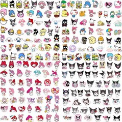 200Pcs Stickers Pack Cartoon Anime Cinnamoroll Hello Kitty My Melody Kuromi us