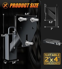 Stake Pocket Spare Tire Mount, Trailer Spare Tire Mount Fit 4 5 6 8 Lugs Trai…