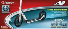 Razor A6 Kick Scooter – White – FFP One Size,
